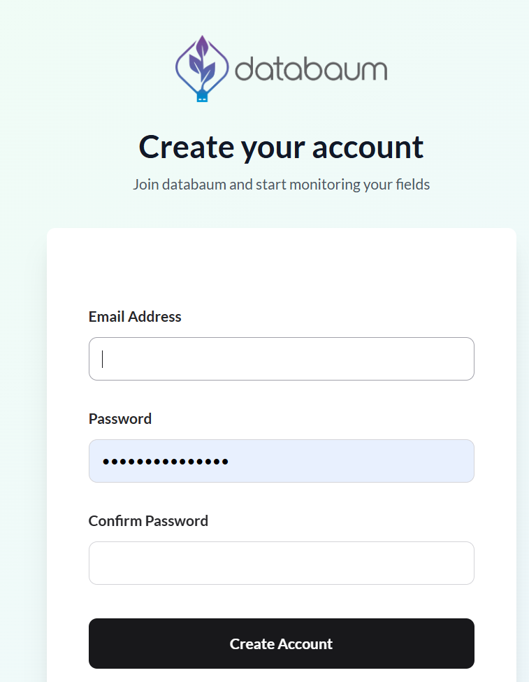 Create your databaum account